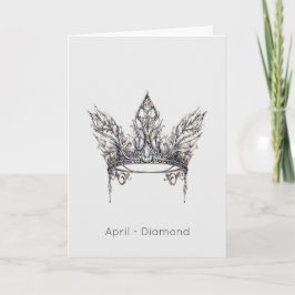 April Birthstone Diamond Geburtstagskarte Karte