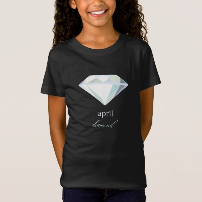 April Birthstone Diamond T-Shirt (Vorderseite)