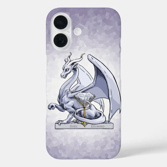 April Birthstone Dragon: Diamond Case-Mate iPhone Hülle (Rückseite)