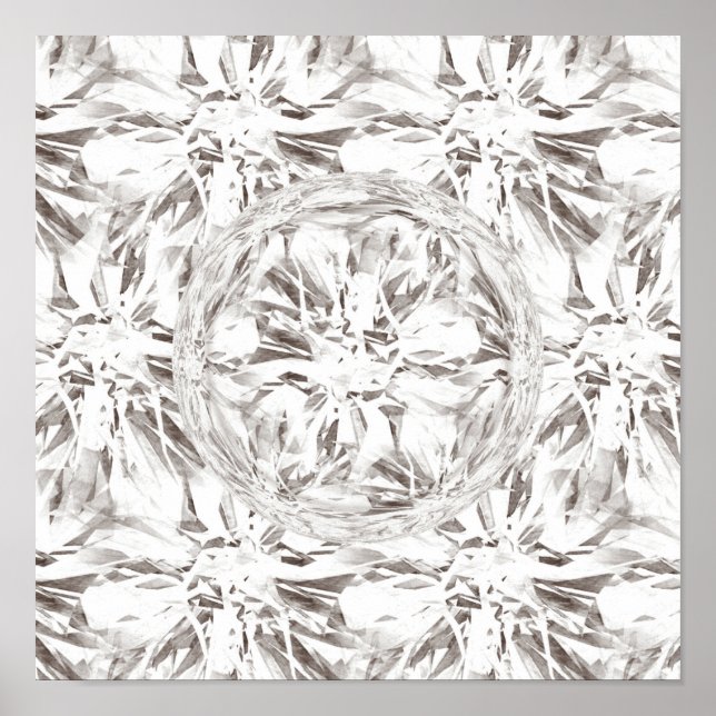 April Birthstone Gemstone Diamond Poster (Vorne)