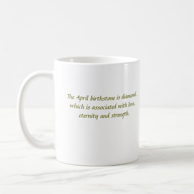 April birthstone Tasse (Links)
