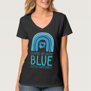 April Blauer Sonderlauf Ribbon Autismus Bewusstsei T-Shirt
