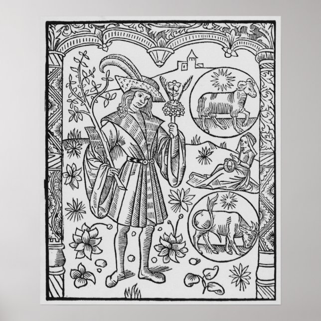 April, Blume, Aries Poster (Vorne)