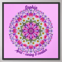 April Blume Personalisiertes Zitat Kinder Kinderzi