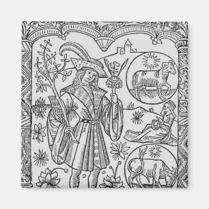 April, Blumen, Widder Magnet