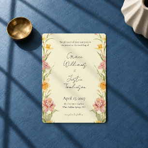 April-Blüten-Garten-Narzissen-Hochzeitseinladung Einladung
