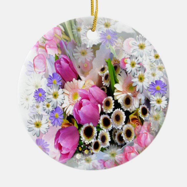 April Bouquet Keramik Ornament (Vorne)
