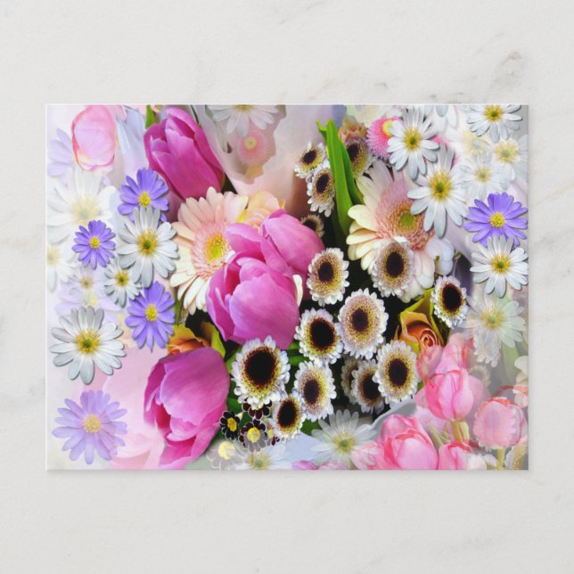 April Bouquet Postkarte (Vorderseite)