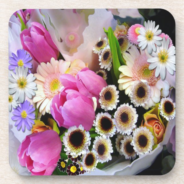 April Bouquet Untersetzer (Vorderseite)