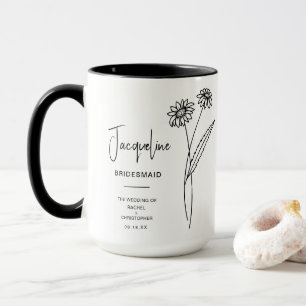 April Bridesmaid Daisy Birth Blume Tasse