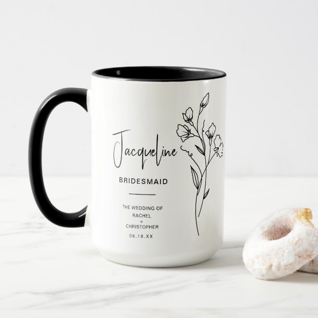 April Bridesmaid | Sweet Pea Birth Blume Tasse (Mit Donut)