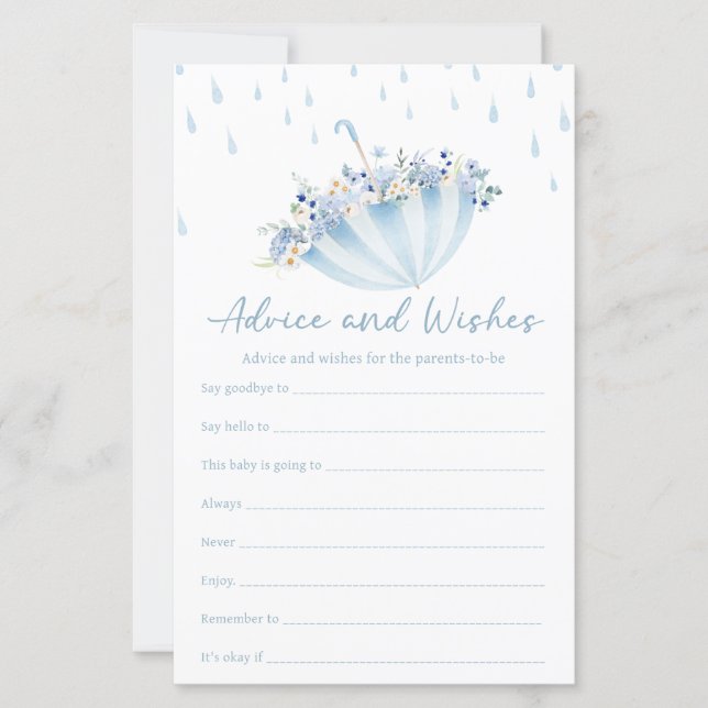 April Bring May Flowers Shower Advice & Wish Game (Vorderseite)