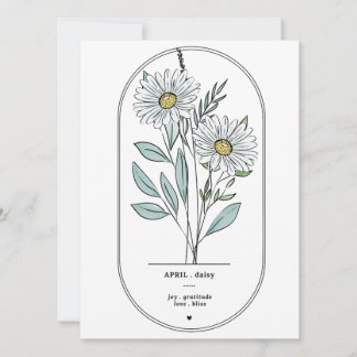 April Daisy Birth Blume Print