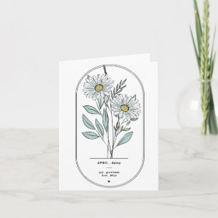 April Daisy Birth Blume Print