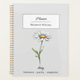 APRIL DAISY GEBURT BLUME PERSONALISIERT PLANER