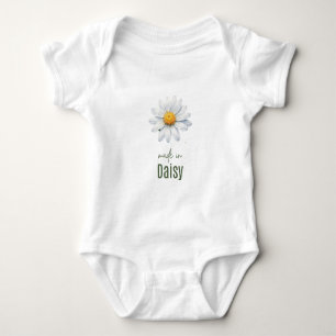 April Daisy Geburtsblumen-Bodysuit Wasserfarbe Baby Strampler