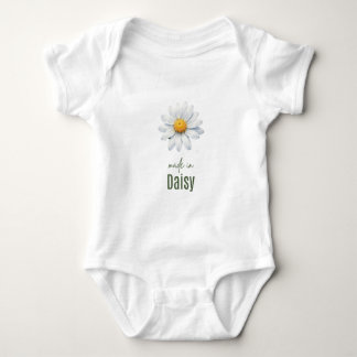 April Daisy Geburtsblumen-Bodysuit Wasserfarbe Baby Strampler