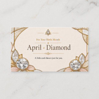 April Diamond Birthstone Shop Card Visitenkarte
