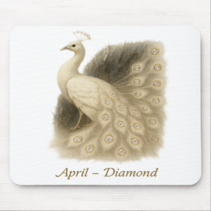 April - Diamond Peacock Mousepad