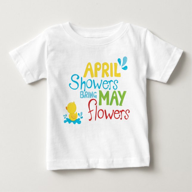 April Dusche bringen Mai Blume Baby T-shirt (Vorderseite)