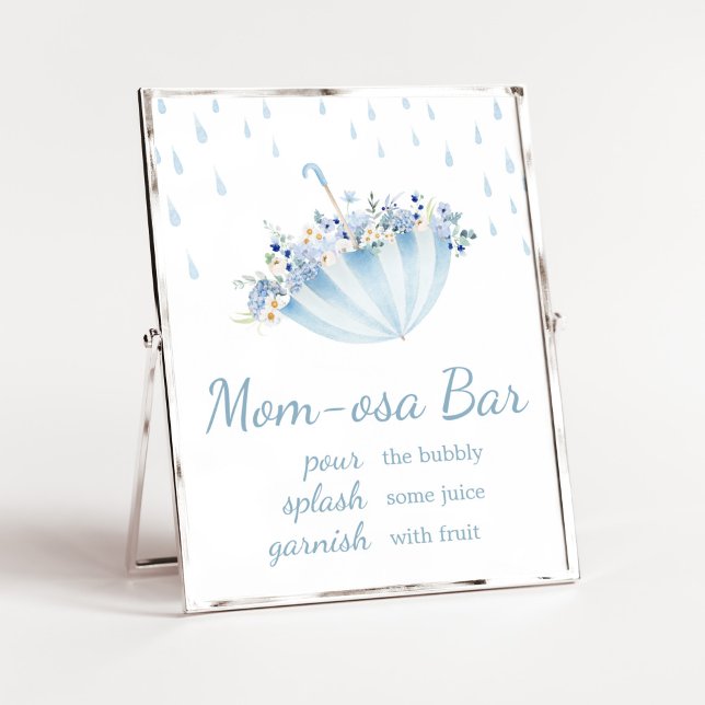 April Dusche bringen Mai Blume Mama Osa Bar Poster (Boy April Shower Bring May Flowers Baby Shower Mom Osa Bar Sign)