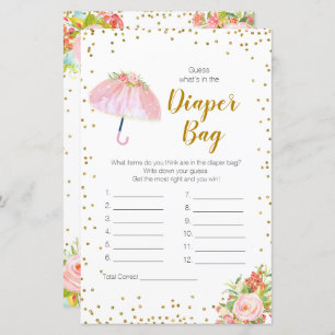 April Dusche schätzt, was in der Windeltasche ist