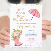 April Duschen bringen Mai Blume Aquarell