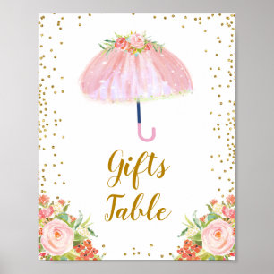 April Duschen bringen Mai Blume Geschenke Tisch Poster