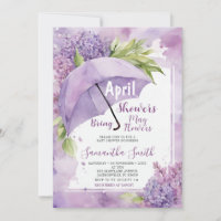 April Duschen bringen Mai Blume Lila Schirm