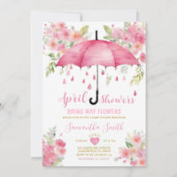 April Duschen bringen Mai Blume rosa Schirm