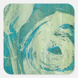 April - Duschen II Quadratischer Aufkleber