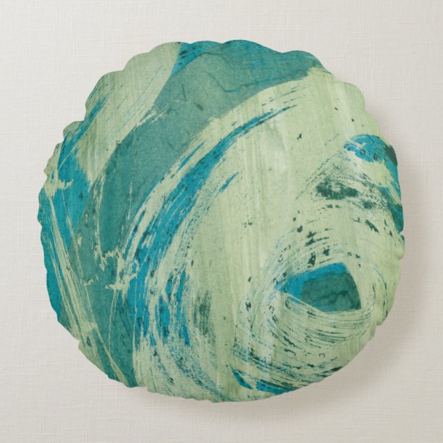 April - Duschen II Rundes Kissen (Vorderseite)