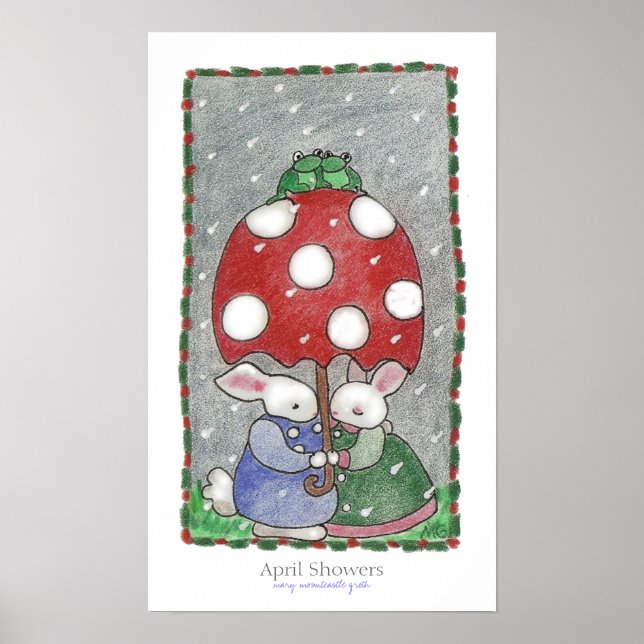 April Duschen Poster (Vorne)