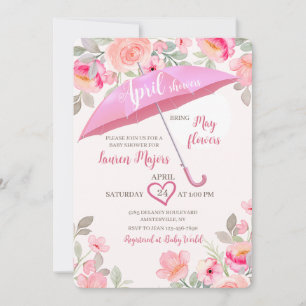 April Duschen Regenschirm Dusche Einladung