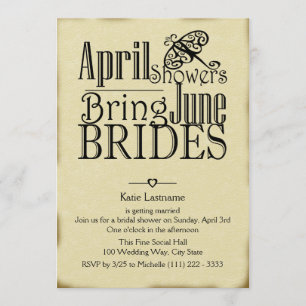 April Duwers June Brides Einladung