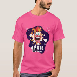 April-Fool-Day Clown - Funny Pink-T - Shirt