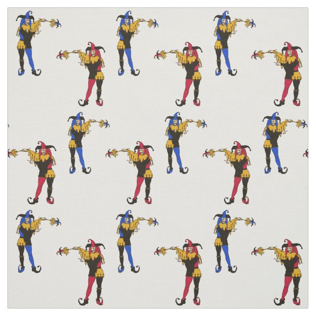 April Fool's Day Court Jesters Stoff (Muster)