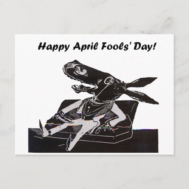 April Fools Day Funny Donkey Cartoon Postkarte (Vorderseite)