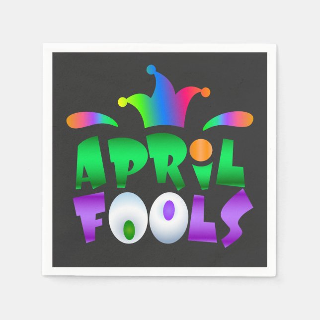 April Fools Day Funny Modern Jester Serviette (Vorderseite)