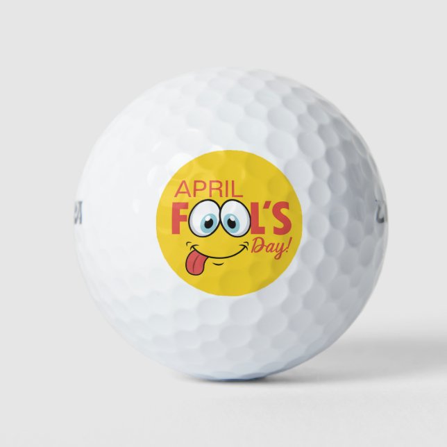 April Fool's Day Happy Funny Face | Urlaub Golfball (Vorderseite)
