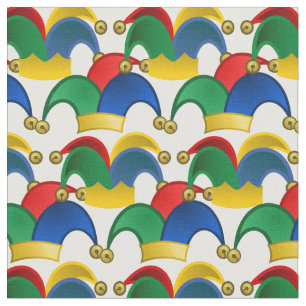 April Fool's Day Jesters Hats Pattern Stoff