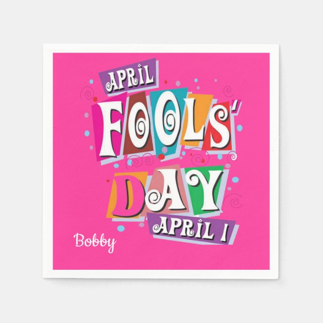 April Fools Paper Napkins Serviette (Vorderseite)
