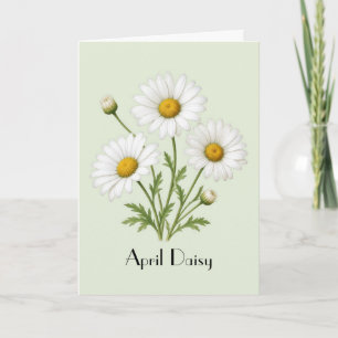 April-Gänseblümchen-Gruß Karte