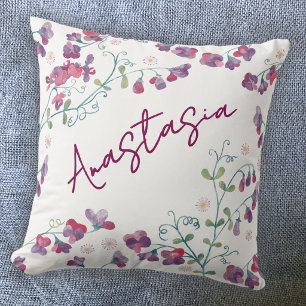 April Geburtsmonat Süße Erbse Gänseblümchen Person Kissen