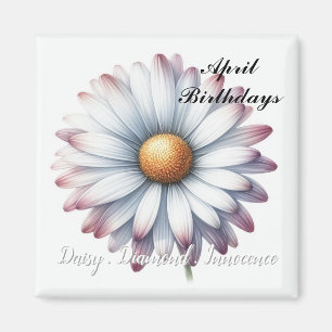 April Geburtsstein Gänseblümchen Diamant Magnet