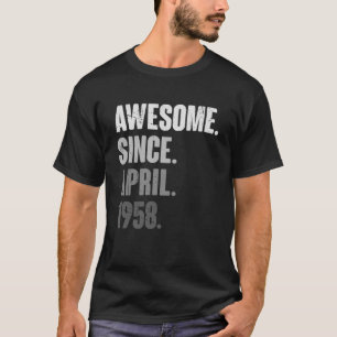 April Geburtstag 65. Dekoration 65 Jahre alter Vin T-Shirt