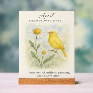 April Geburtstag Bibelvers Kreuz und Auferstehung Acrylschild