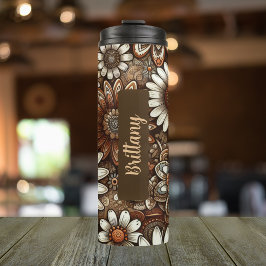 April Geburtstag Monat Blume Daisy 16 oz Thermosbecher