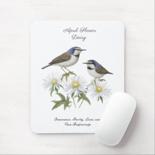April Geburtstag Monat Blume Daisy geerbt Geburtst Mousepad