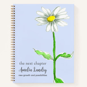 April Geburtstags-Blumen Journal Shasta Daisy Lila Notizbuch